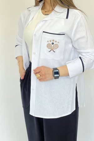 شومیز جیب گلدوزی