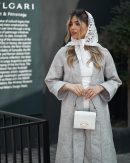 مانتو یقه شال- طوسی
