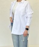 شومیز سفید کتان