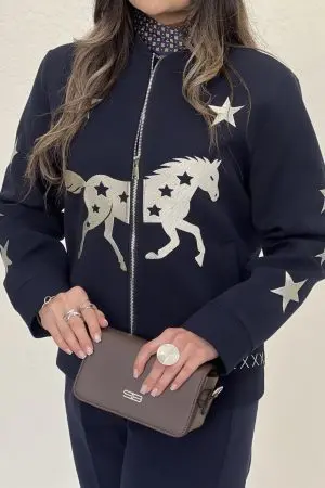 کت گلدوزی هرمس/سورمه ای