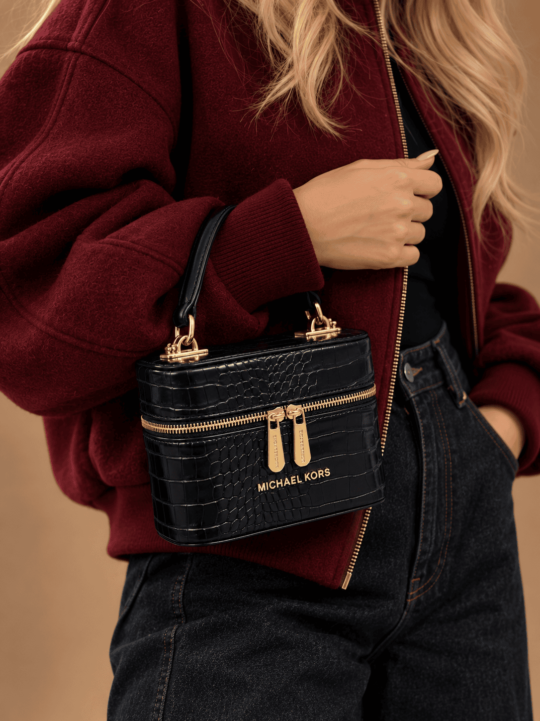 کیف نگین/ michael kors طرح سنگی