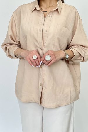 شومیز گیسو - کرم