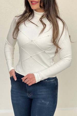 یقه اسکی مرواریدی