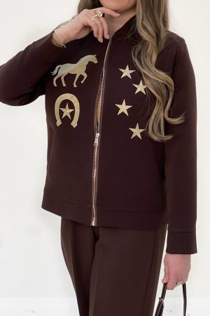 کت گلدوزی نعل اسبی