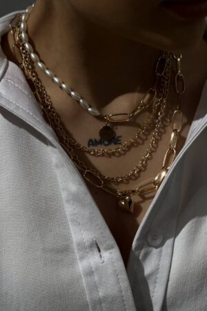 پک گردنبند کد 10/طلایی