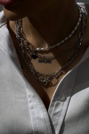 پک گردنبند/نقره ای