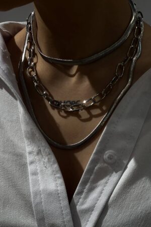 پک گردنبند/نقره ای