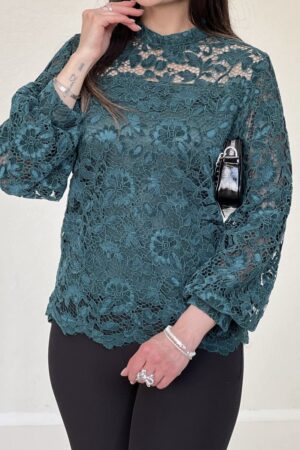 شومیز گیپور جلوبسته